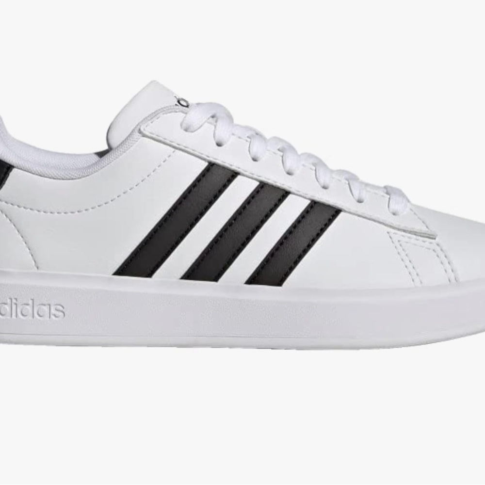 Adidas Classic White Sneakers with Black Stripes